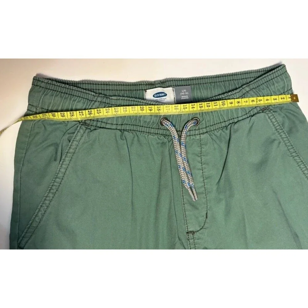 Old Navy Boys Green Pull-On Shorts Size L 10-12 – 100% Cotton